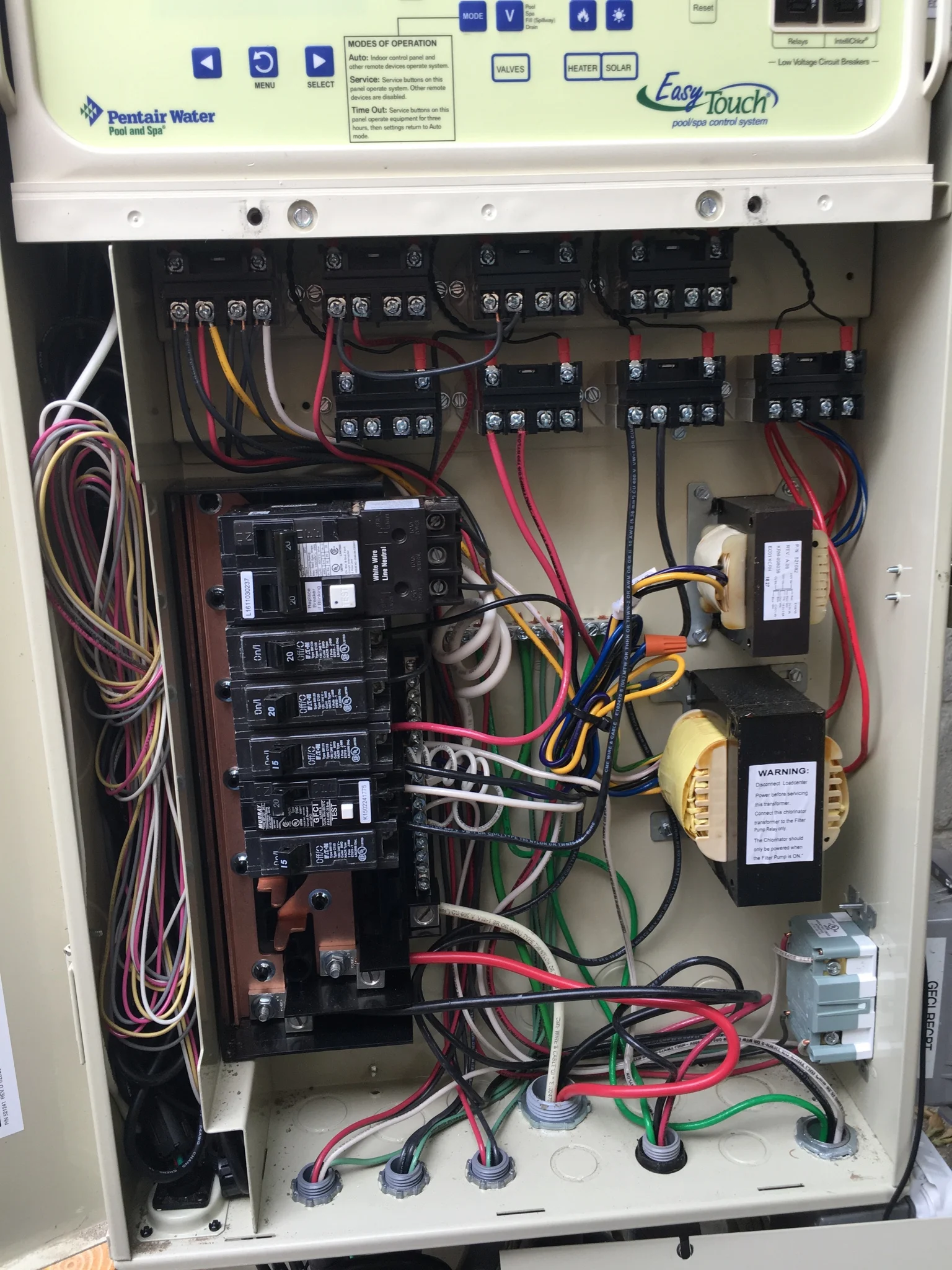 pool automation panel wiring
